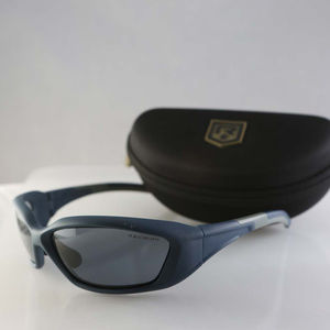 Revision sunglasses navy plastic frame gray lenses